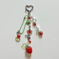 Handmade strawberry keychain tulip red coquettish gift