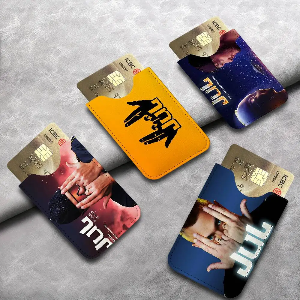 Jul Album Music Creative Printed with Leather Protective Case Business Portable Letter Pattern Leather Credit Bags