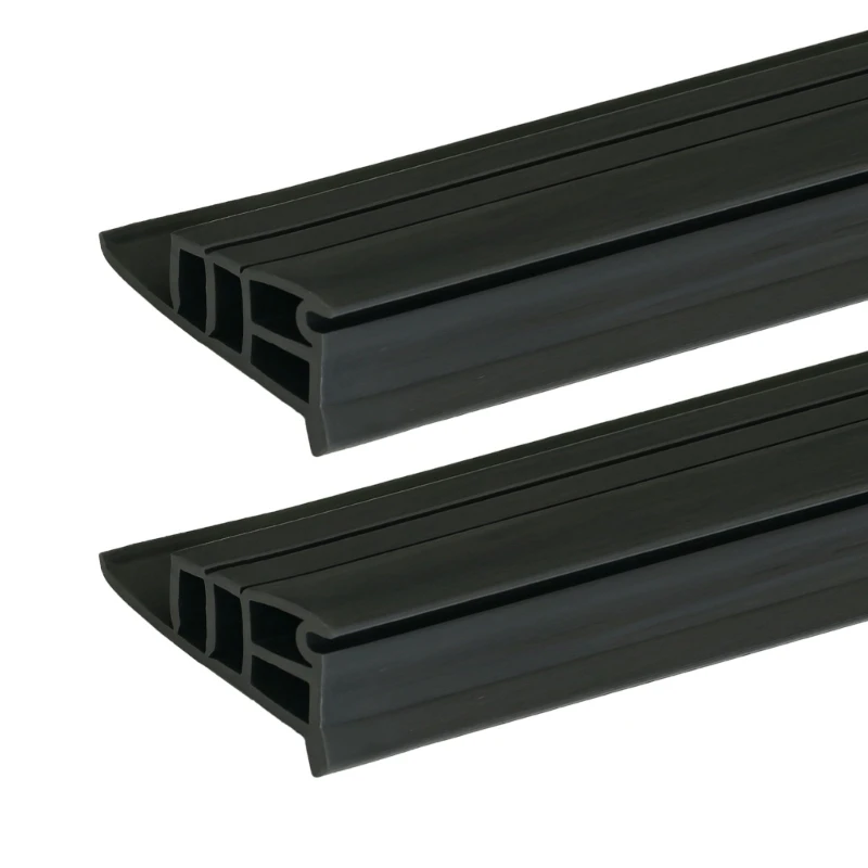 Trim-to-Length Sliding Window Water Barrier Set with Flexible Rubber Construction and Adjustable Profile for Inner Channel 448A