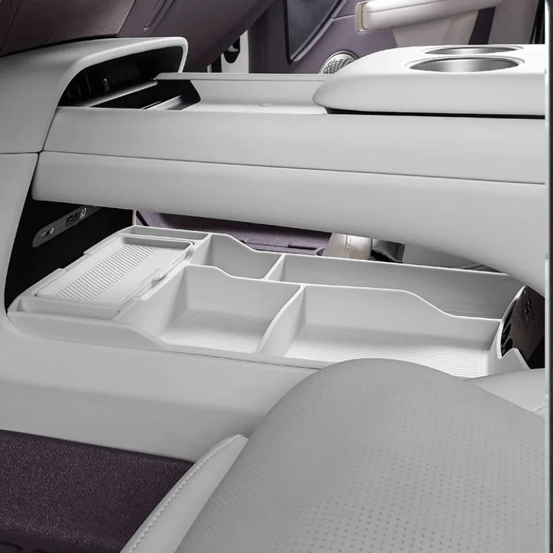For Avatr 06 / 06T 2025-2026 Center Console Lower Silicone Double Layer Storage Box Organizer Tray Interior Accessories
