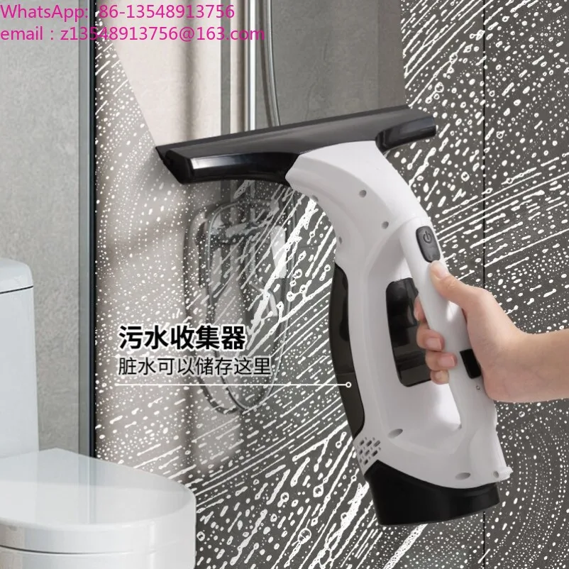 新しい小型電動ガラスクリーナー、手持ち式窓掃除機、強力な吸水力、効率的で持ち運び可能なツール