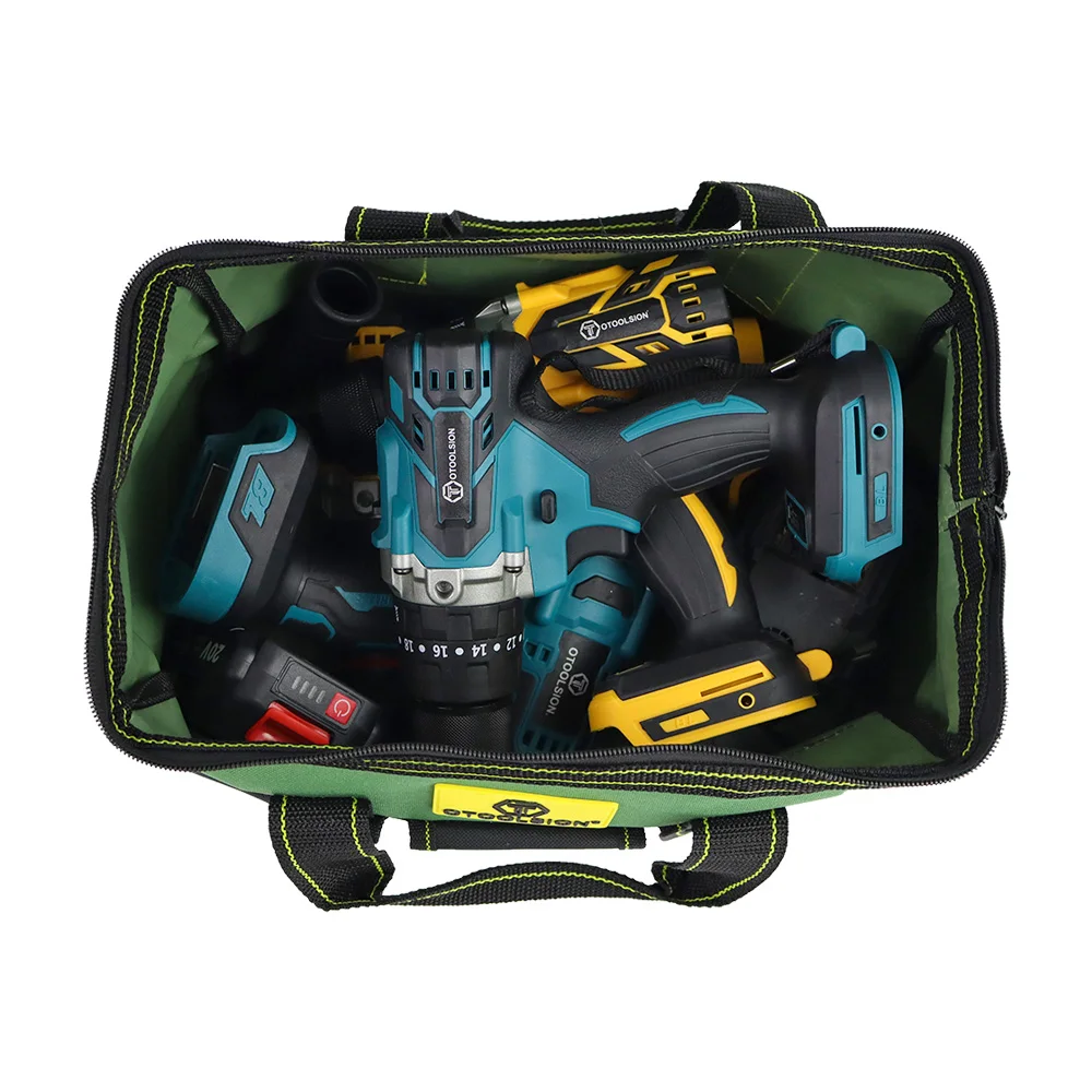 OTOOLSION bolsa de herramientas portátil, kit de herramientas multifuncional para herramientas eléctricas, Taladro Inalámbrico, destornillador, accesorios, bolsa de almacenamiento
