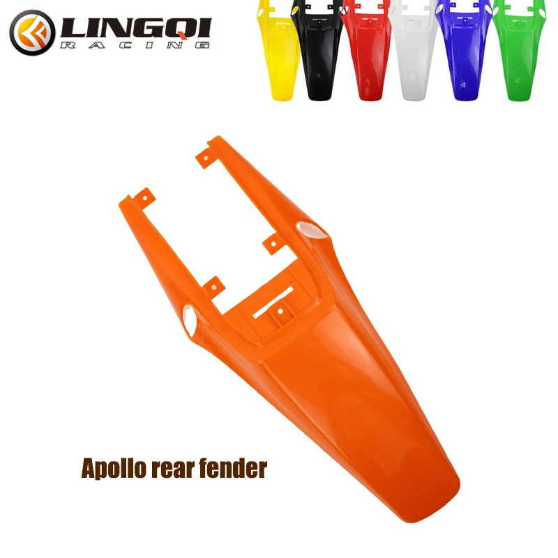 LINGQI RACING Apollo Motorcycle Rear Fender Protector Plastic Fairing Body Rear Fender Fairing For 50cc 100cc Dirt Bike Parts