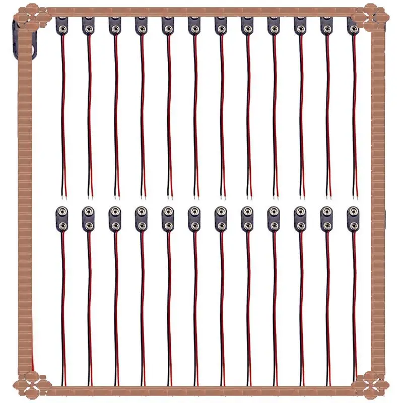 

24-часовая доставка, 200 шт., 9 В, кнопка разъема батареи, зажим постоянного тока, штекерный провод, клемма адаптера батареи типа I 150 мм