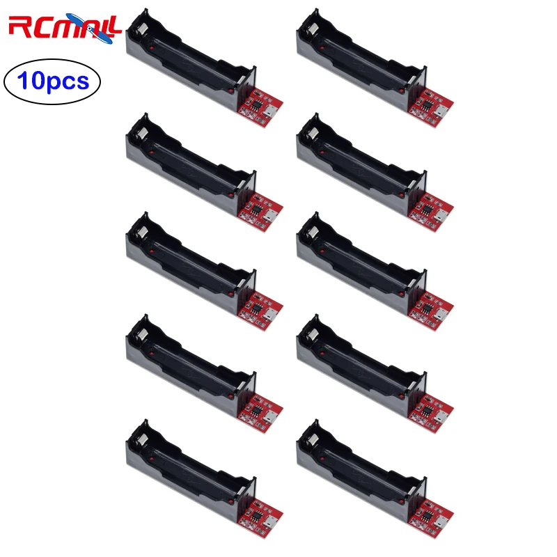 RCmall 10pcs For 18650 Charger 4.2V Lithium Battery Charger TEC4056 TP4056 Charger Module