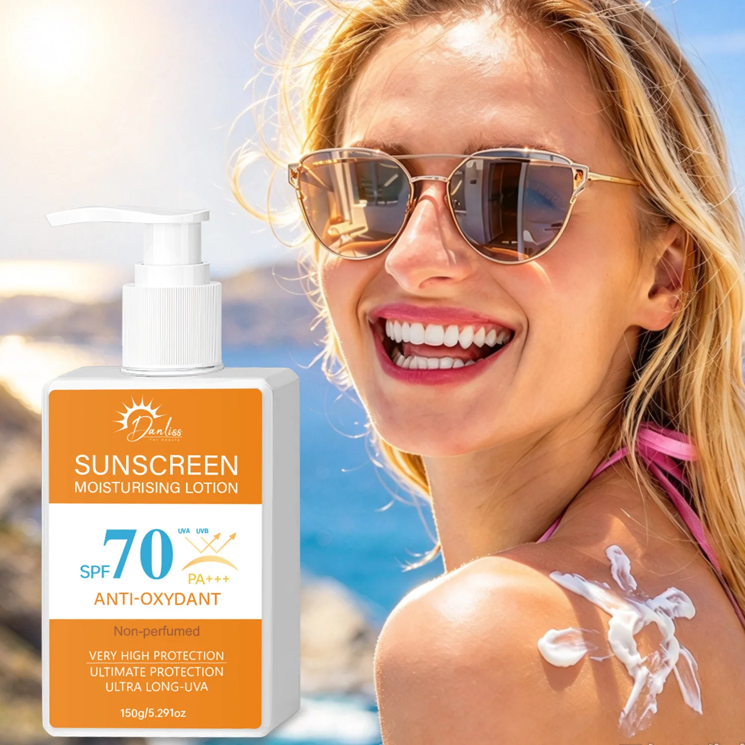 Sunscreen Moisturising Lotion, SPF 70 PA+++, Anti-Oxidant, with Aloe Vera & Vitamin E, Non-Perfumed, Very High Protection.
