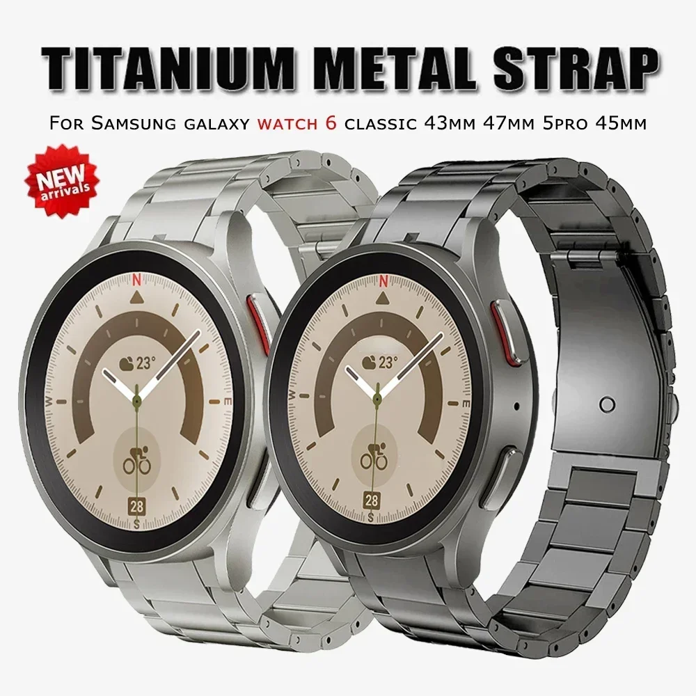 No Gaps Titanium Metal Strap For Samsung Galaxy Watch 7/FE/6Classic 40 44mm 43mm 47mm 5Pro 45mm Watch 4Classic 46 42mm Bracelet