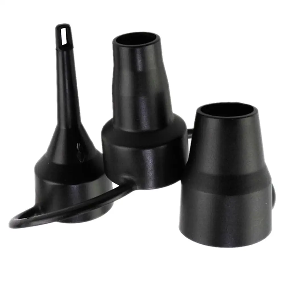 

Air Pump Nozzle Replacement 3 Sizes Leakproof Black Plastic Inflator Fitting Mattress Pump Accessories Inflate Deflate Outdoor