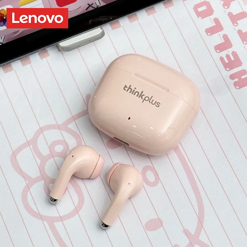 Lenovo LP40 Pro Earphone Bluetooth Nirkabel Baterai Tahan Lama Headphone Musik Modis Latensi Rendah Panggilan HD Pilihan Earbud Gaming