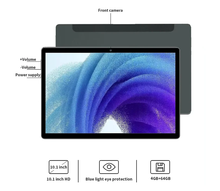 2026 10inch Audio Tablet OEM Android13 Tablet 4G Sim Wifi 4G+64G  SOS Elderly Hotel Business Learning Tablet