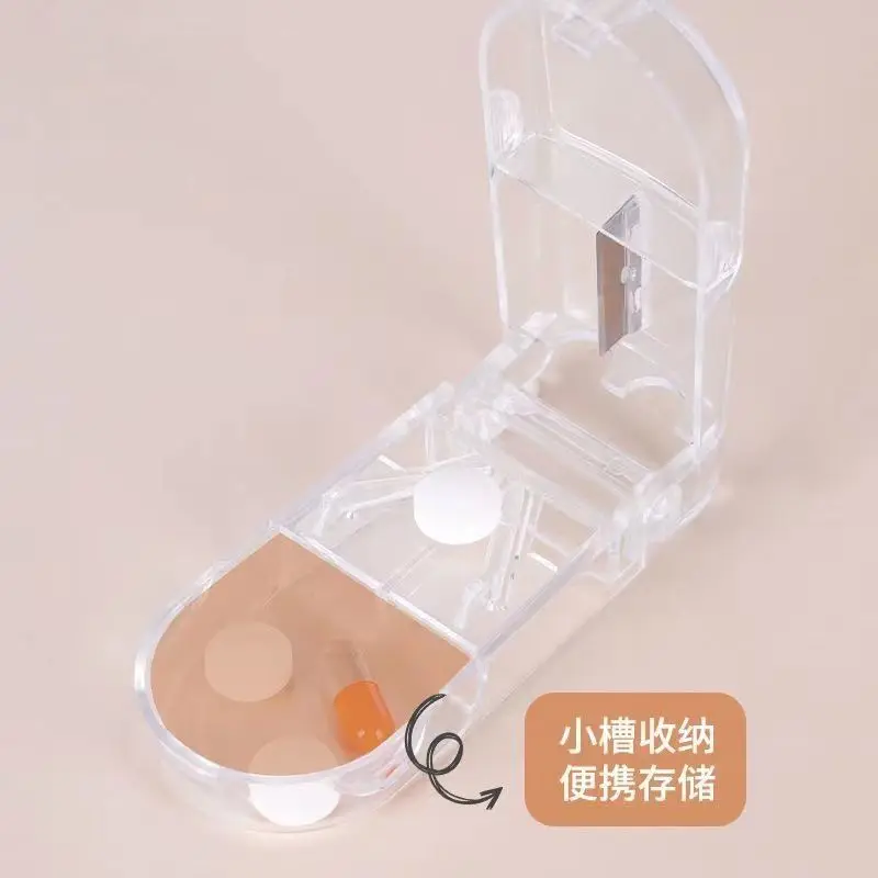 Portable Mini Medicine Box for Storing Subpackage Boxes, Tablet Splitters, Portable Pill Cutters, Medicine Boxes, Seven Days A