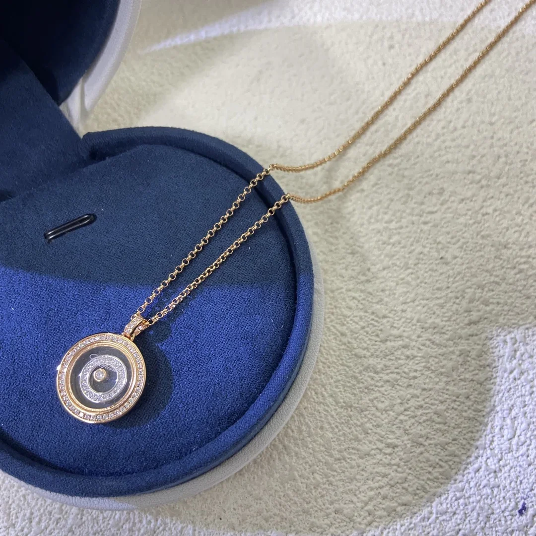 

2025 New 925S High Luxury Quality Fashion Round Diamond Set Necklace Classic Style
