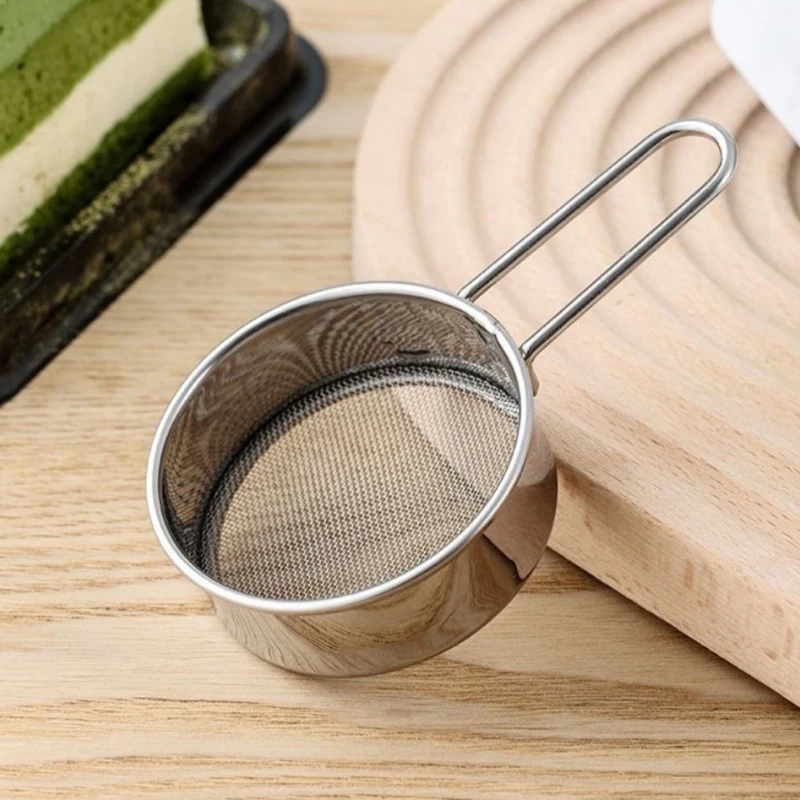 Mini Stainless Steel Fine Mesh Sieve Kitchen Flour Sieve Filter Handheld Sugar Cocoa Matcha Powder Strainer Sifter