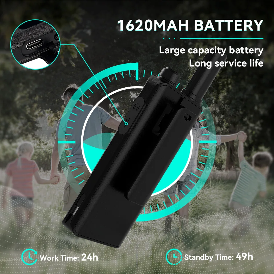 Batteria Retevis 2000mAh 7.4V Li-Ion Per Walkie Talkie RT3/RT3S E TYT MD-380 – Ricambio Leggero (100g) - 2
