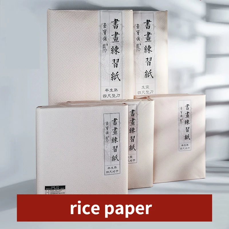 

Chinese Painting Special Raw Rice Paper Chinese Calligraphy Half-Ripe Xuan Paper Beginner Brush Pen Writing Practice Papel Arroz