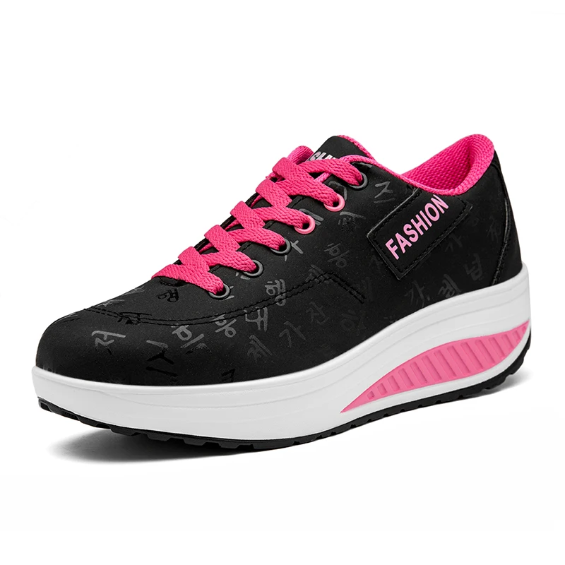 

Walks Shoes for Women Comfortable Light Casual Jogging Gym Shoe Thick Bottom PU Mothter Shake Shoes Sports Lace-up