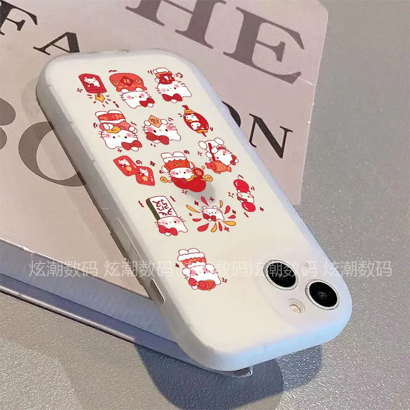 New Sanrio Hello Kitty Cute Phone Cases for Iphone 15 14 13 12 11 Pro Max Mini Xr Xs 7 8 Plus Cartoon Anti-Drop Soft Cover Girl