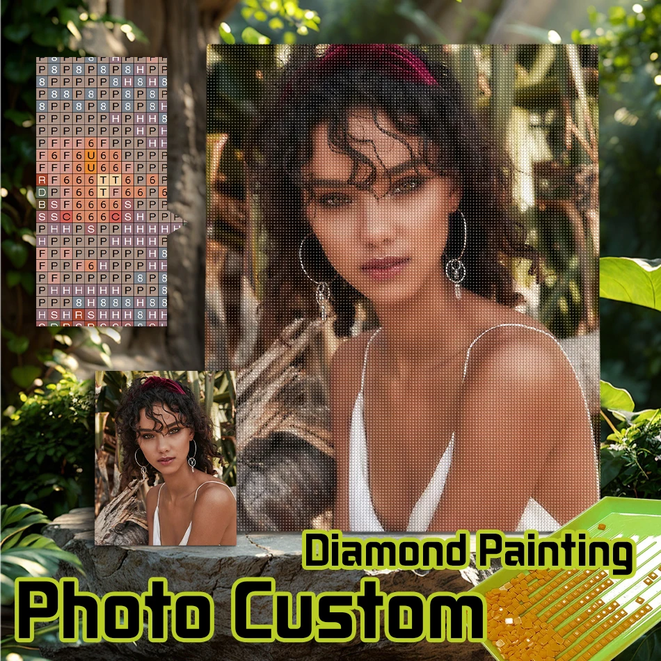

RUOPOTY Photo Custom Diamond Painting Customization Of Pet Landscape Portrait For Full Square/Round Rhinestone Diamond Embroider