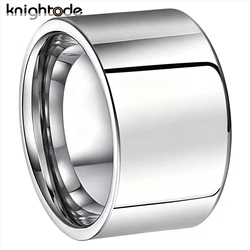 12mm 10mm Width No Wear And Tear Tungsten Carbide Rings Man Wedding Band Simple Jewelry Flat Polished Shiny