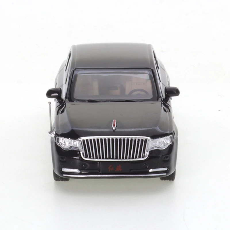 XCARTOYS 1/64 Red Flag N501 Premium Luxury Sedan Black Cars Alloy Motor Vehicle Diecast Metal Model Kids Xmas Gift Toys for Boys