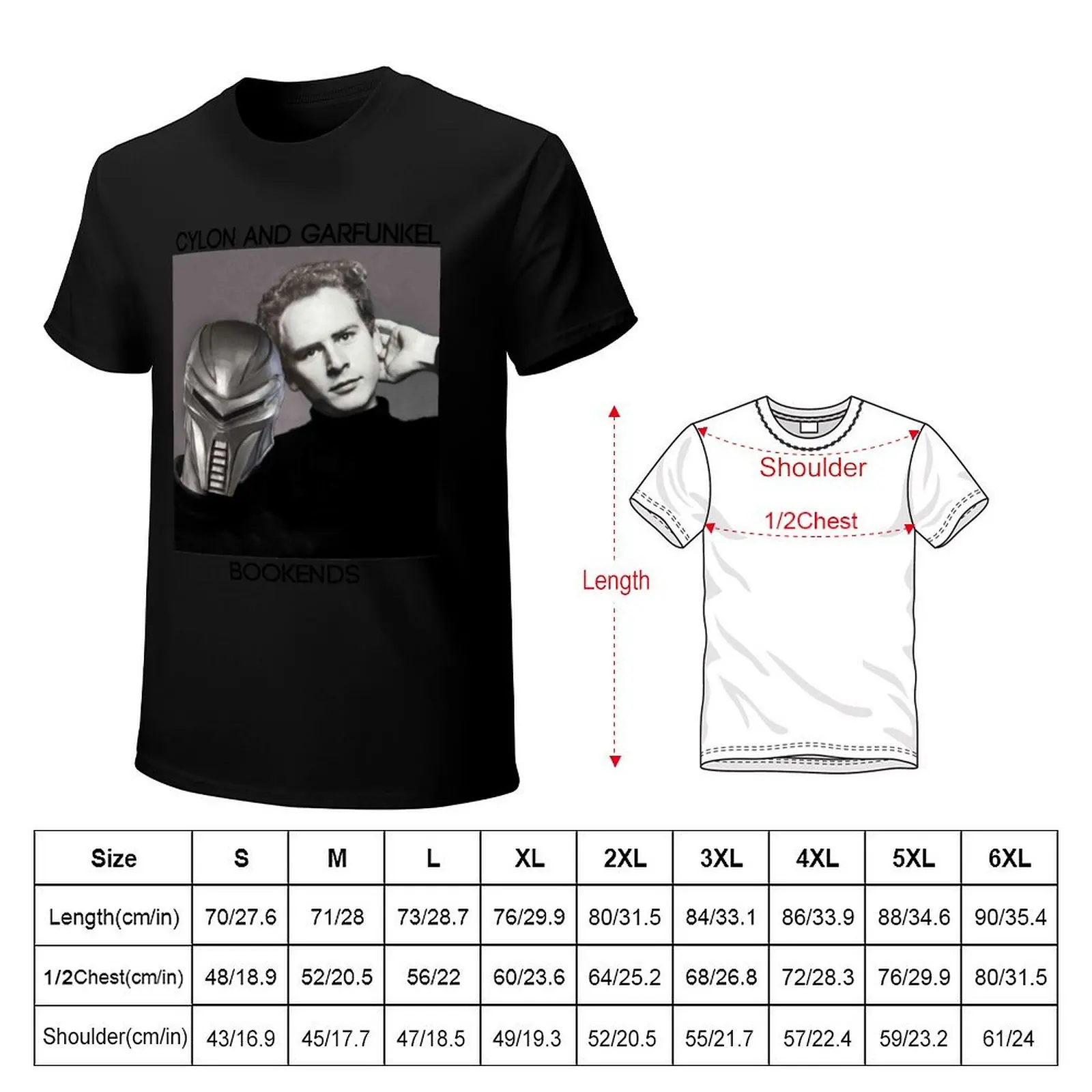 Cylon and Garfunkel T-Shirt Fashion Print Casual Short Sleeve