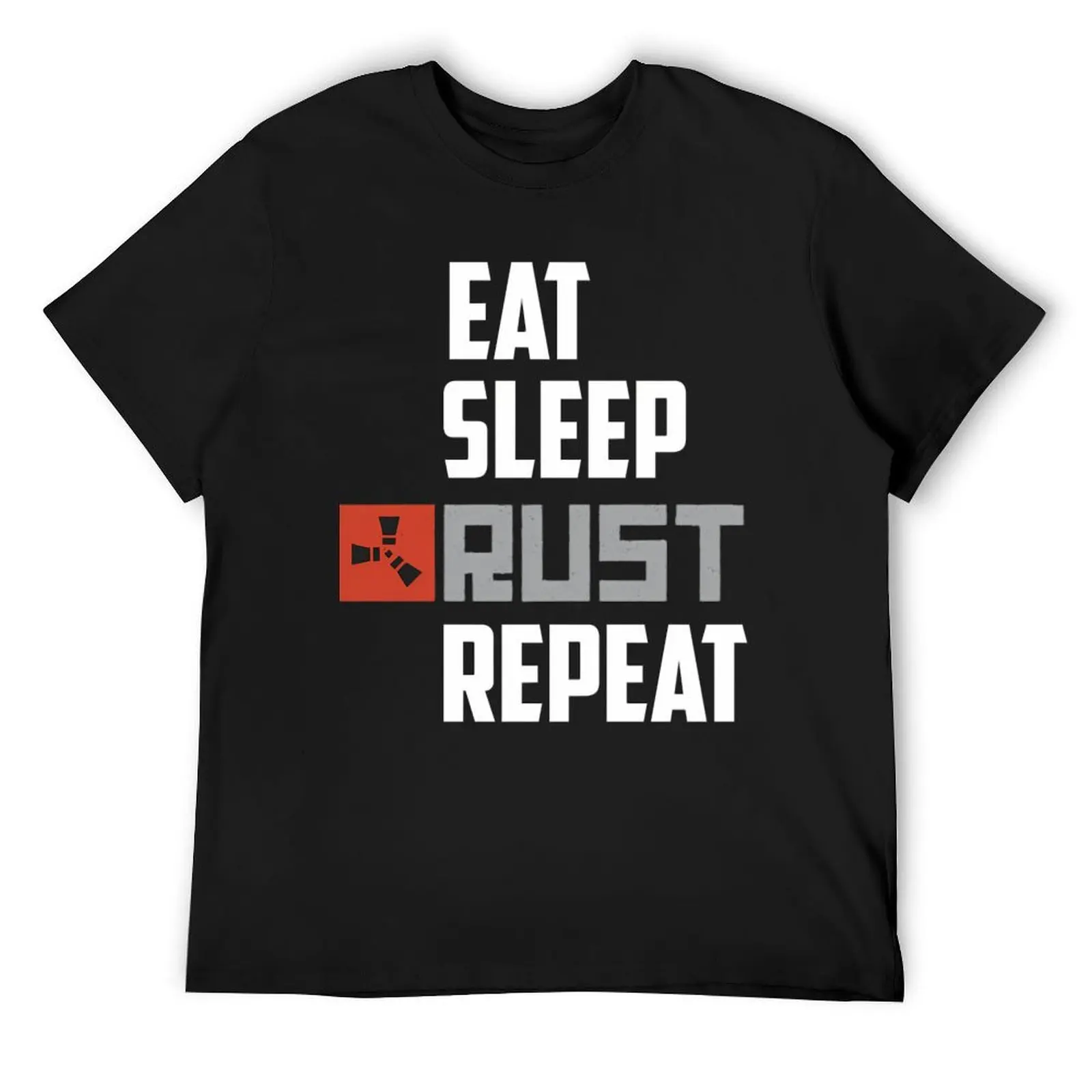 Eat Sleep Rust Repeat White Text T-Shirt plus size tops Blouse sublime baggy shirts men graphic t shirts