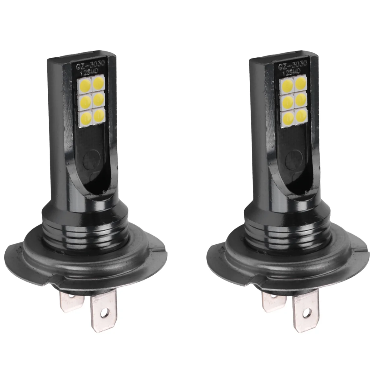 2ชิ้นการแปลง lampu depan LED H7 6W 1000LM 6000K หลอดไฟ CANbus ไร้ข้อผิดพลาด