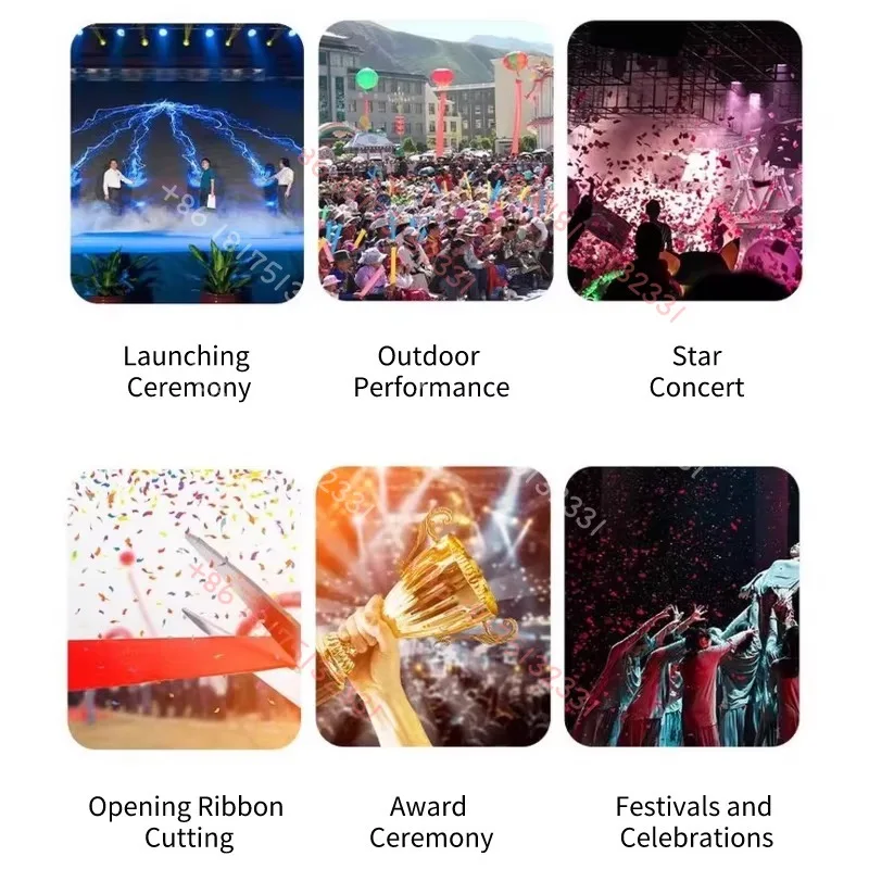 1-5pcs CO2 Confetti Blaster Machine Whirlwind Rainbow Paper Confetti Cannon with Flight Case Stage Effect for Wedding Disco DJ - view 6
