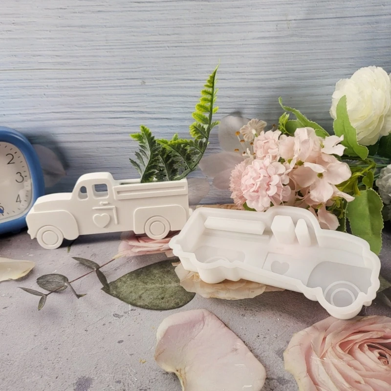 Flexible Silicone Mold Creating Realistic Truck Figurines Moulds Truck Decorations Perfect for Home Decors and Present