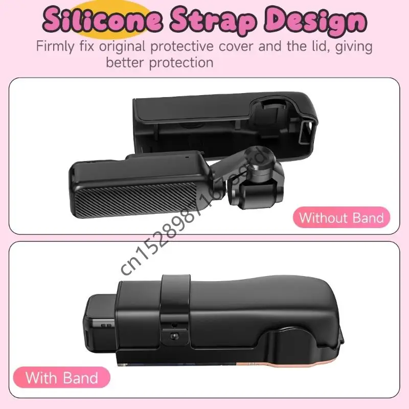 حافظة حماية من السيليكون المقاوم للصدمات لكاميرا الجيب 3 مع فتحة مرشح مدمجة وتصميم مضاد للخدش 634A