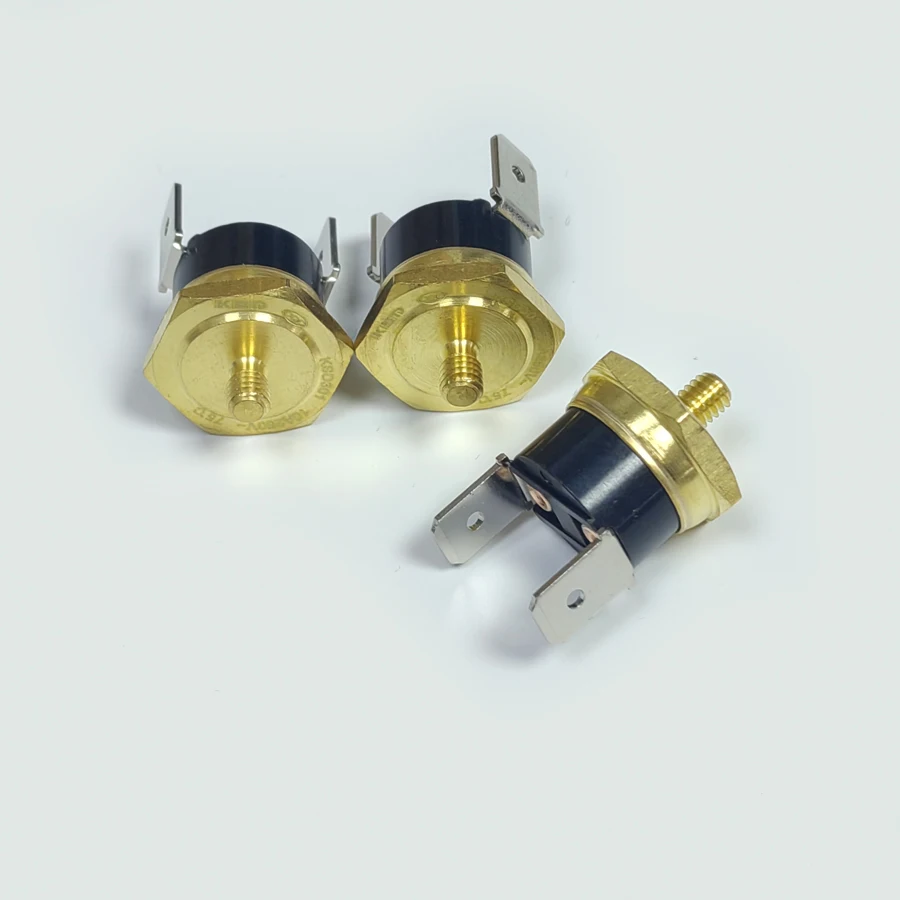 5PCS/Lot KSD301 Temperature Switch Thermostat Sensor M4 Hexagon-copper-head 10A/250V Normally-Close 45-150 ℃