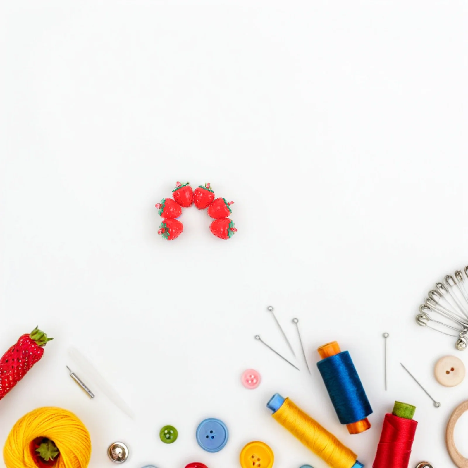 

50 Pcs Jewelry Accessories Fruit Pendant Charms DIY Strawberry Resin Cute Beads