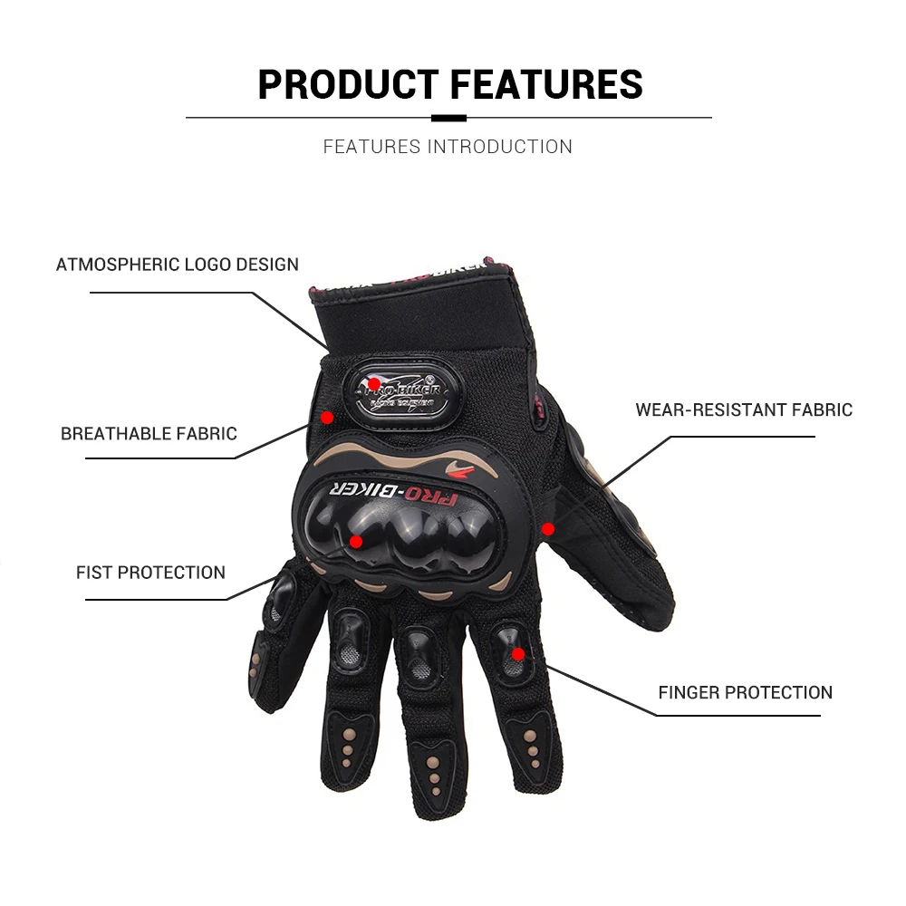 Motorcycle Gloves Wearable Moto Motocross Breath Touch Screen Racing Motorbike Bicycle Protective Gears Summer Blue Glove