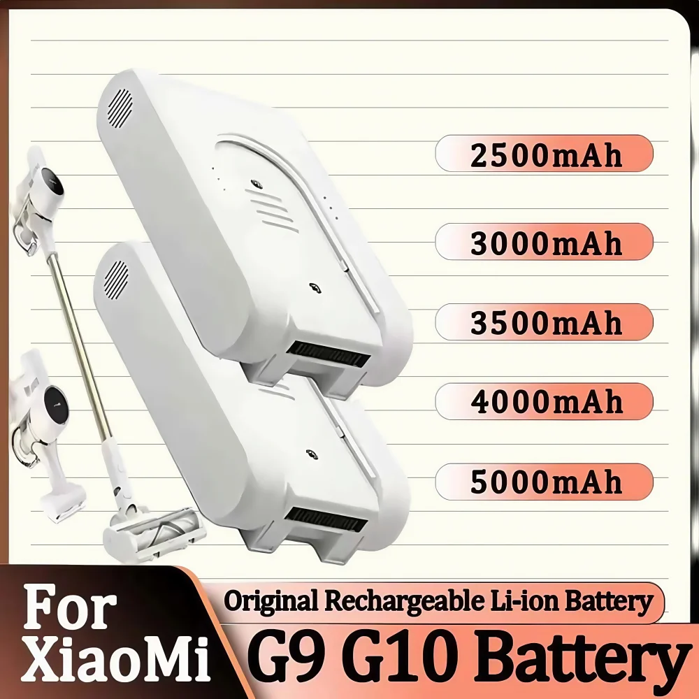 For Xiaomi Mijia Dreame G9/G10 Wireless Vacuum Cleaner - Original 25.2V 5000mAh Rechargeable Lithium-Ion Battery Pack.