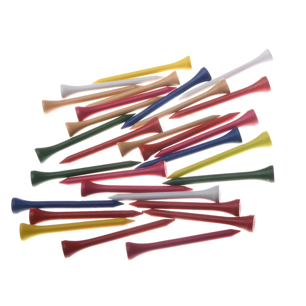 مقعد كرة جولف خشبي عالي الجودة، إكسسوارات جولف مختلط الألوان 100 قطعة، لون عشوائي #3