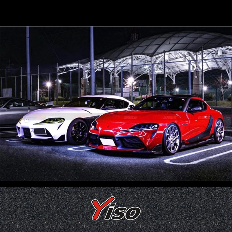 Suitable for SUPRA A90 Modified Carbon fiber TOMS Front Lip Aerodynamic kit Front Spoiler view 2