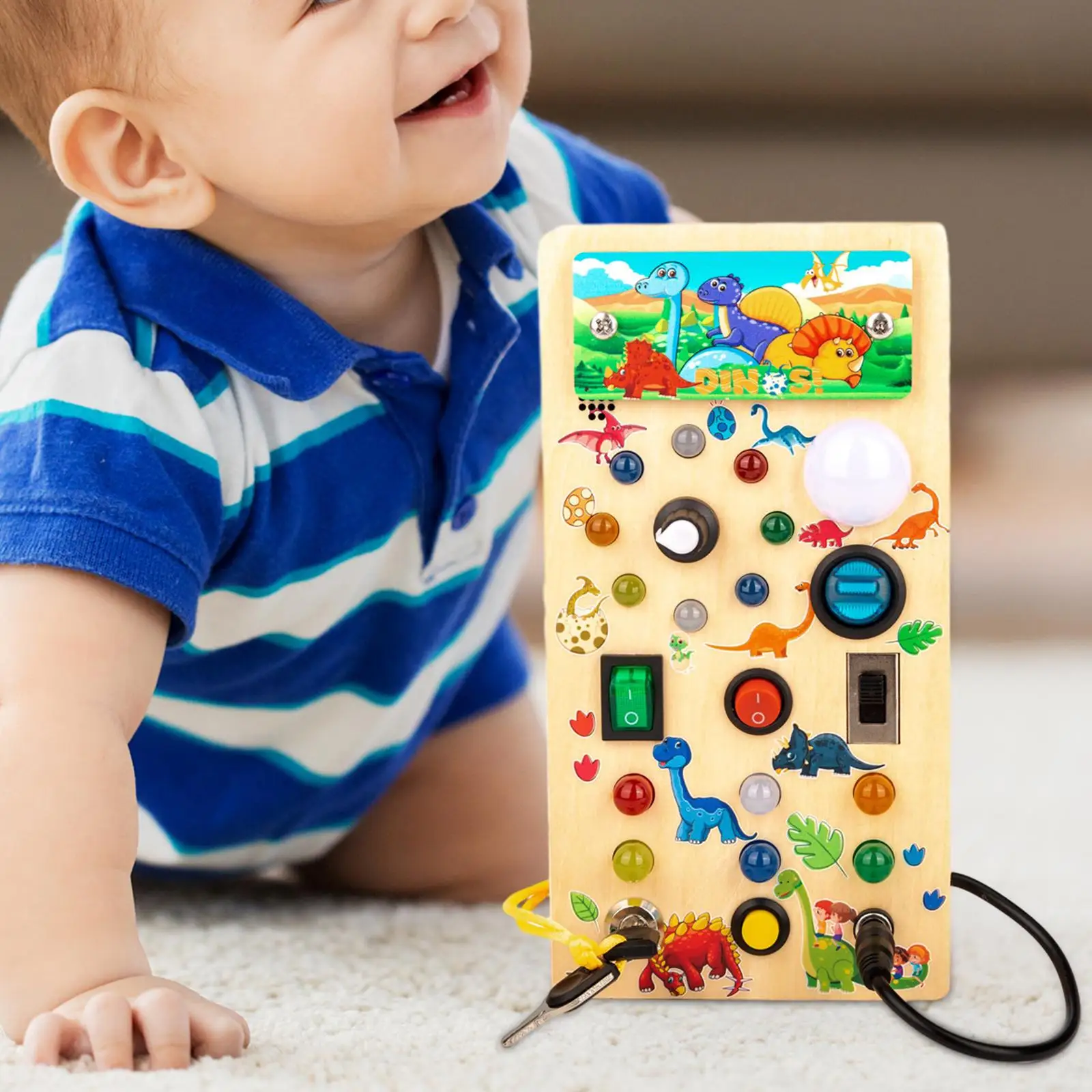 Beralih papan sibuk mainan sensorik perjalanan bayi mainan untuk anak-anak Prasekolah