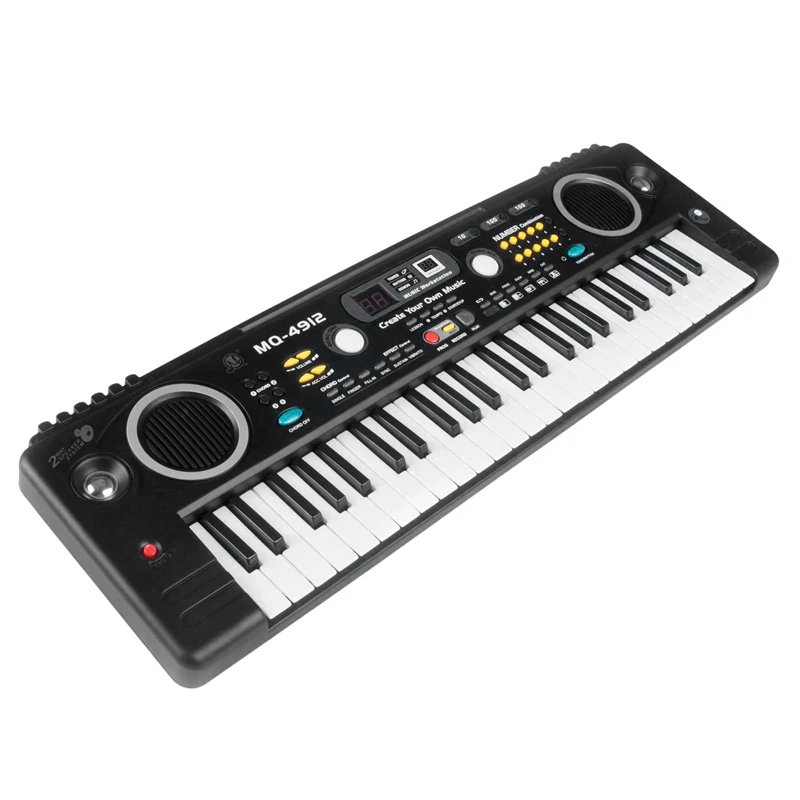 

MQ Mq-4912 49 Key Music Digital Electronic Keyboard Piano With Microphone- Portable For Kids & Beginners