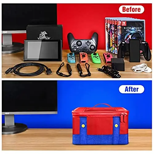 Für Nintendo Schalter Oled Tragen Fall Reise Lagerung Tasche Weiche Shell Schutzhülle für Schalter Konsole Pro Controller Grip Zubehör