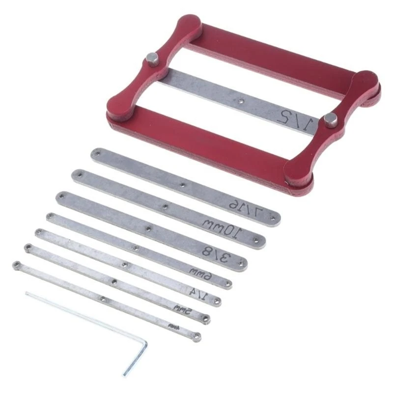 T21C Center Gauge For Woodworking Stainless Steel Marking Tool With Multiple Specifications For Accurate Hole Location