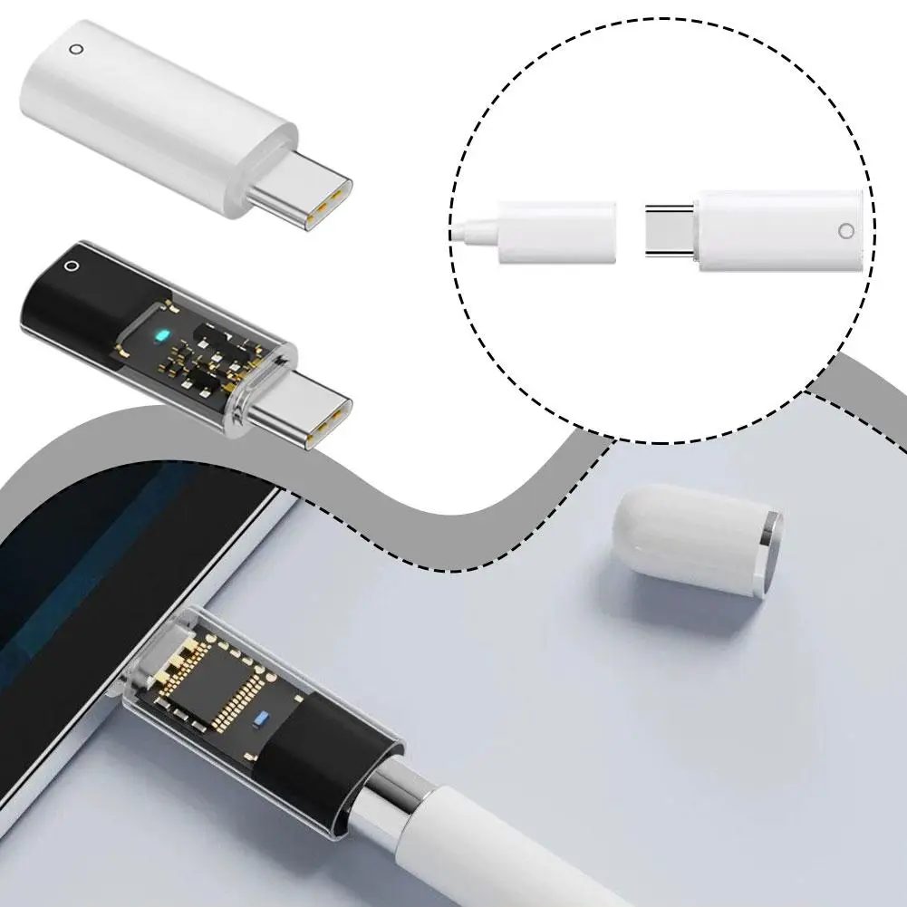 

Адаптер для зарядки стилуса Apple Pencil Apple первого поколения поддерживает подключение BT + зарядка для Ipad 10, зарядное устройство A2Y9