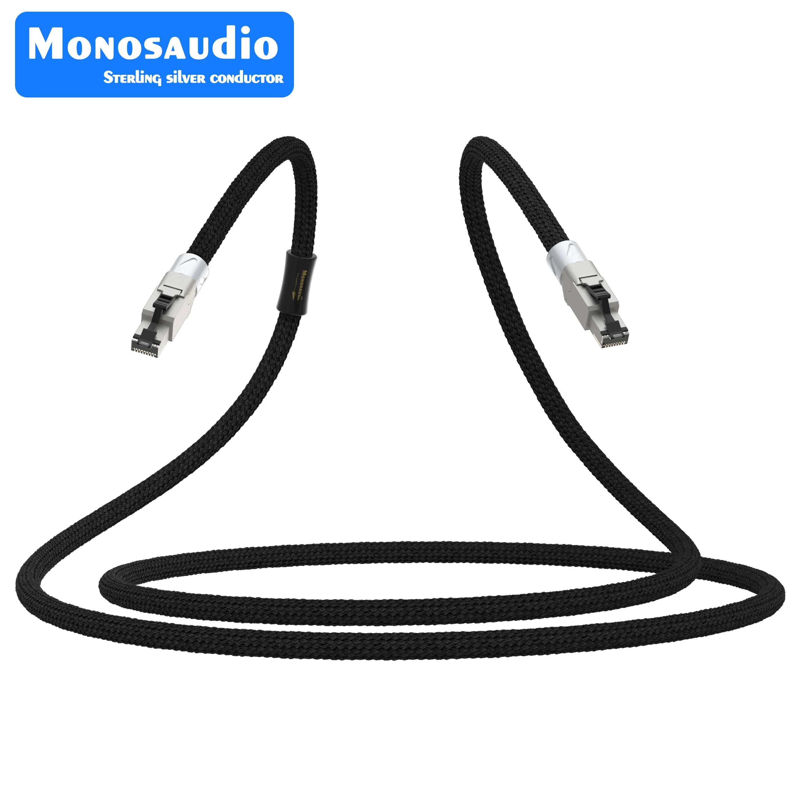 Ethernet Cable CAT8 40Gbps 2000MHz CAT 8 Pure Silver Networking Cotton Braided Lan Cord for Laptops PS 5/4 Router Modem RJ45 Lin