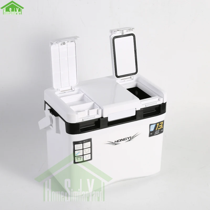 13l-キャンプクーラーボックス-ピクニック釣り用インキュベーター-ポータブルカー保冷トロリーボックス-10-72時間保温-保冷食品・飲料ボックス