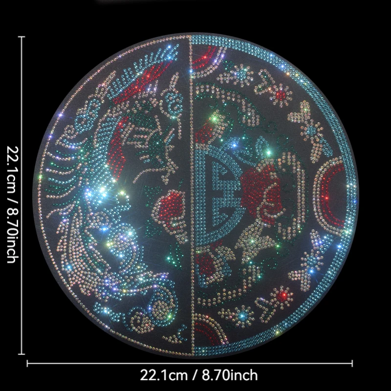 Bling Rhinestone Iron On Transfer Patch, Dragon Phoenix or Money Tree Crystal Heat Transfer For Garment DIY Decor