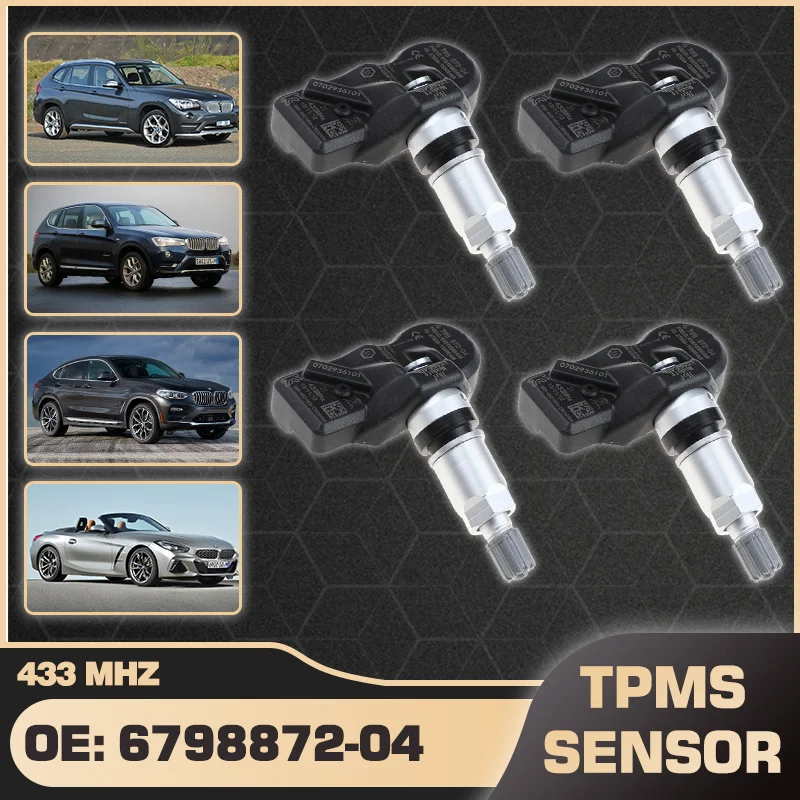 

433 MHz Auto TPMS Tire Pressure Sensor For BMW X1 X3 X4 Z4 2014 2015 2016 2017 2018 2019 6798872-04 36106798872 36106874830