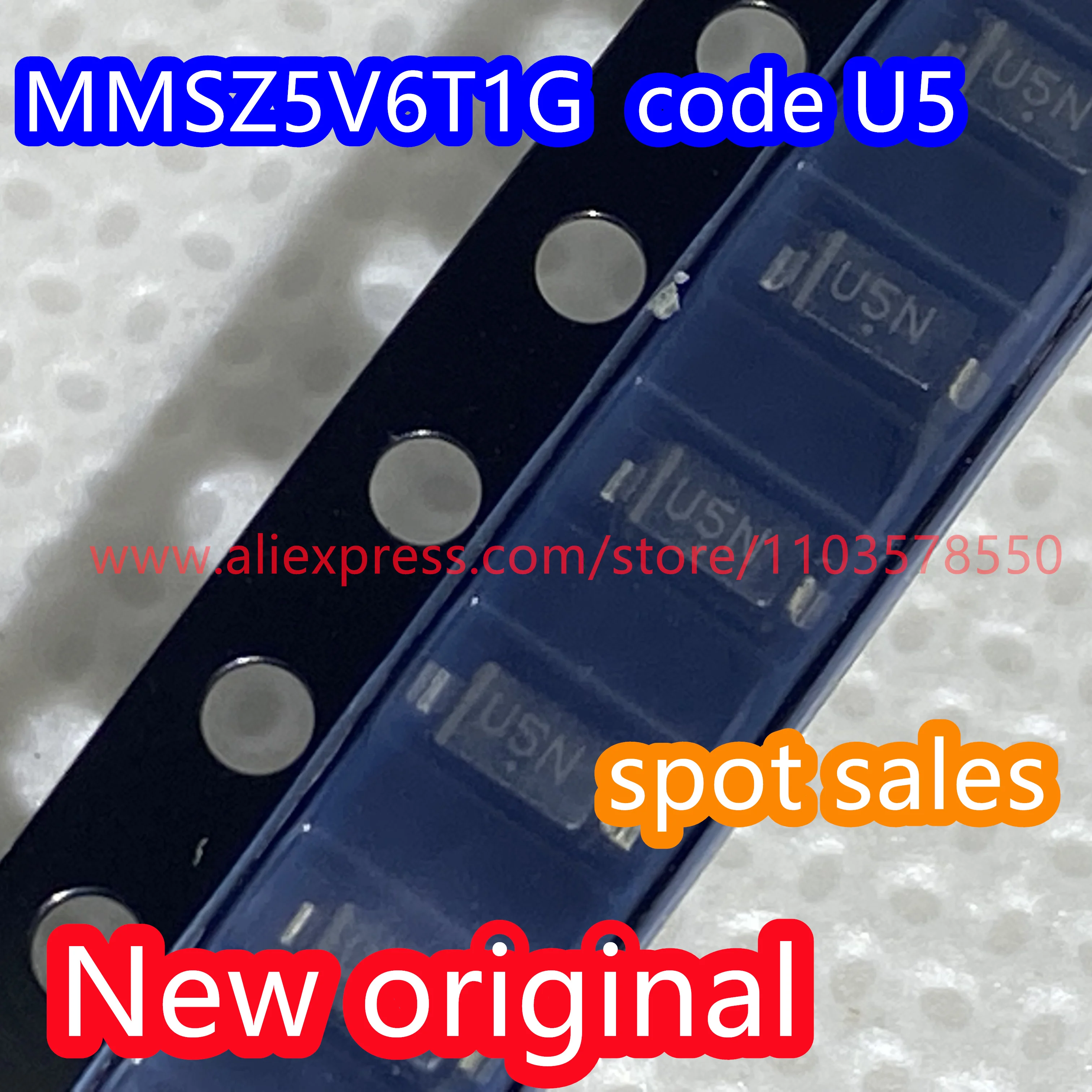 

100PCS MMSZ5V6T1G MMSZ5V6 package SOD-123 code U5 voltage regulator diode 5.6V 500mW brand new original packaging