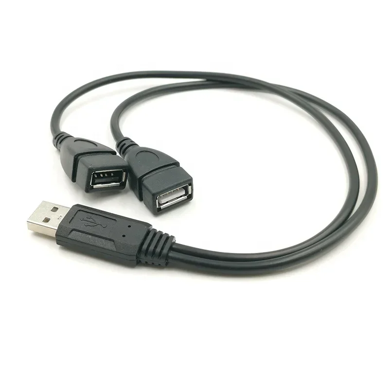 

Кабель USB 2.0, штекер 15 ~ 18 см на 2 гнезда, удлинительная линия Y, кабель для передачи данных, адаптер питания, преобразователь