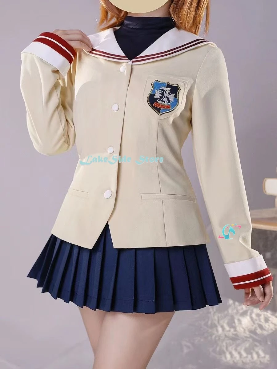 Nagisa Furukawa Cosplay Anime CLANNAD Costume Fujibayashi Kyou School Uniforms Dress Skirt Suit Game School Uniform JK Cos