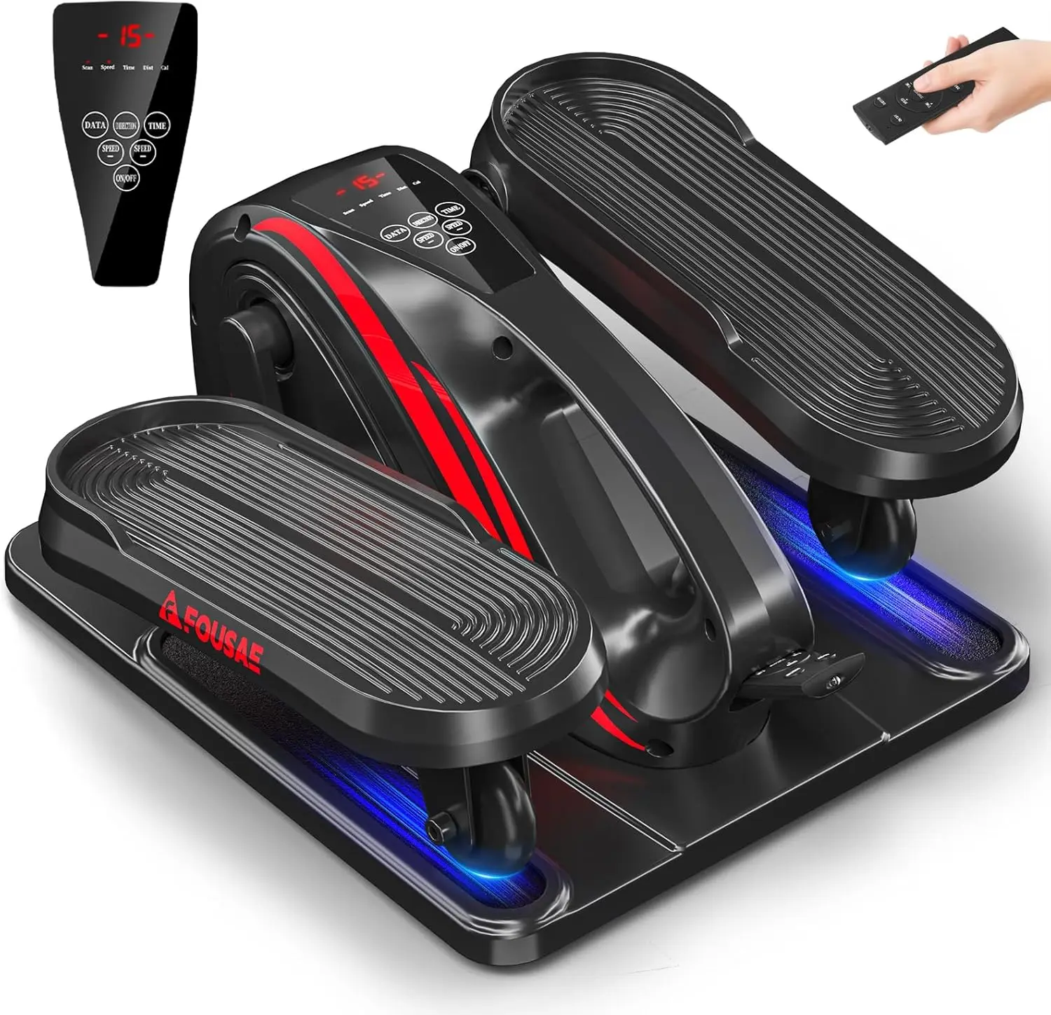 

Under Desk Elliptical Machine, Electric Leg Exerciser for Seniors with 15 Speeds & Auto Modes, Quiet Portable Seated Pedal