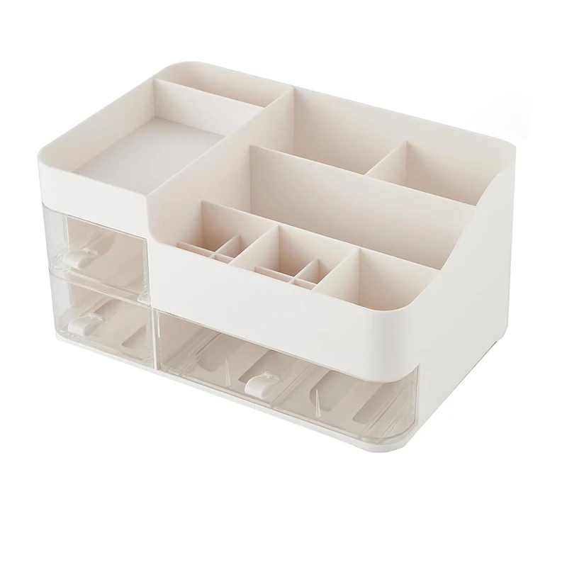 1 PCS Makeup Organizer Vanity Organizer White Plastic Makeup Brush Holder Organizer